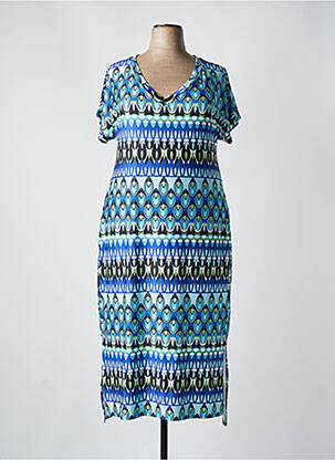 Rochie scurtă mâneci scurte mâneci scurte albastru SPG WOMAN femeie