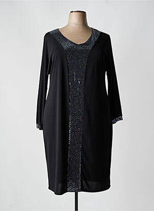 Rochie midi mâneci lungi mâneci lungi negru SPG WOMAN femeie