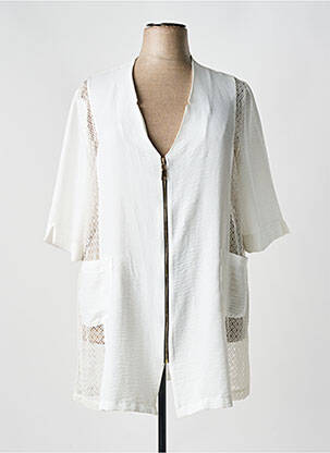 Vestă cu mâneci scurte alb 2W PARIS femeie