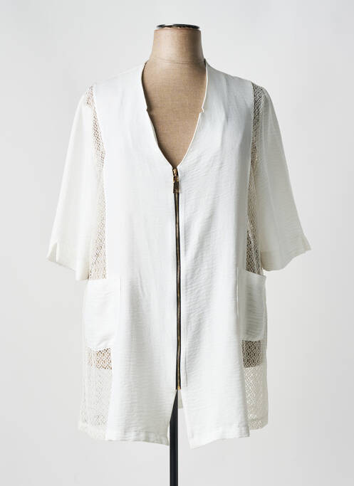 Vestă cu mâneci scurte alb 2W PARIS femeie