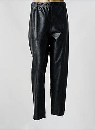 Pantalon slim talie elastică mărime normală negru 2W PARIS femeie