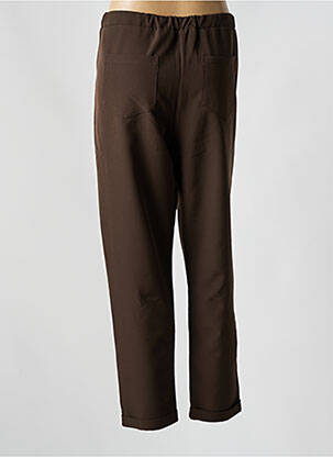 Pantalon drept țesătură crep mărime normală maro KAKIE femeie