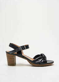 Sandale/pantofi decupați material neted toc de 4 la 6 cm negru RAQUEL PEREZ femme