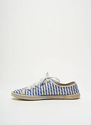 Espadrile țesătură satinată toc plat până la 3 cm albastru HISTOIRES DE CHAUSSURES femeie