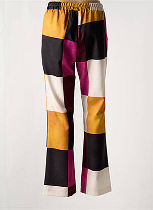 Pantalon drept talie elastică negru QUATRE VINGT JOURS femeie
