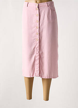 Fustă midi roz LCDN femeie