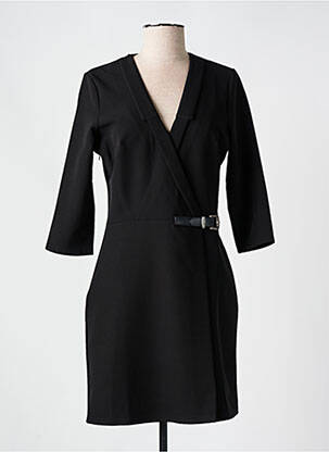 Rochie scurtă mâneci 3/4 mâneci 3/4 negru MORGAN femeie