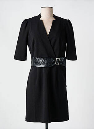 Rochie scurtă mâneci scurte mâneci scurte negru MORGAN femeie