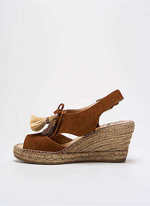 Espadrile nubuc toc de 4 la 6 cm maro KANNA femeie