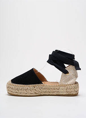 Espadrile nubuc toc de 4 la 6 cm negru KANNA femeie