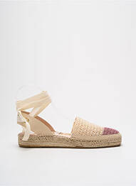 Espadrile țesătură satinată toc plat până la 3 cm roz KANNA femme