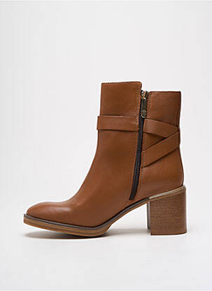 Botine/ghete material neted toc de 4 la 6 cm maro TOMMY HILFIGER femeie