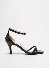 Sandale/pantofi decupați material neted toc de 4 la 6 cm negru NERO GIARDINI femme