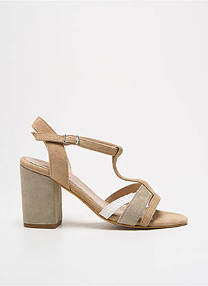 Sandale/Pantofi decupați bej REQINS femeie