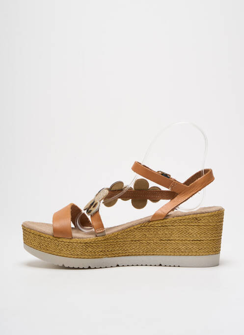 Sandale/Pantofi decupați maro REQINS femeie