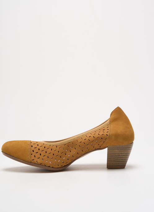 Pantofi cu toc galben HIRICA femeie