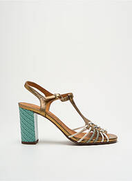 Sandale/pantofi decupați material neted toc de 7 la 9 cm auriu CHIE MIHARA femme