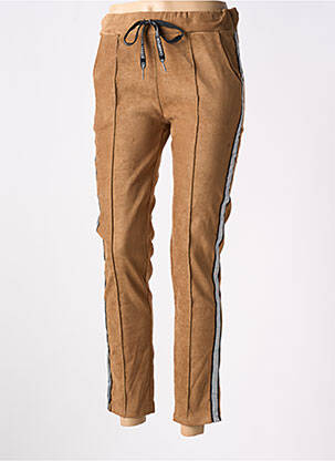 Pantalon slim talie elastică mărime normală maro DREAM VALLEY femeie