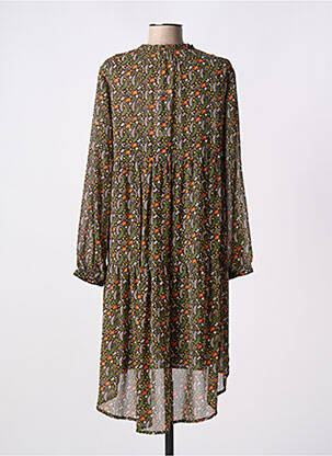 Rochie midi imprimeu floral mâneci lungi maro MD'M femeie