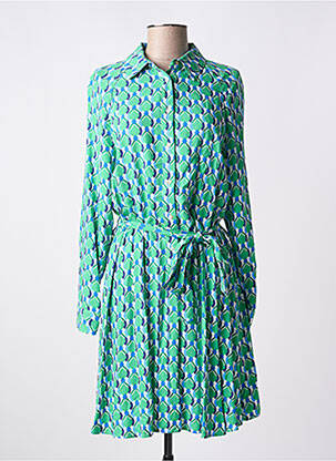 Rochie midi mâneci lungi mâneci lungi verde C'EST BEAU LA VIE femeie