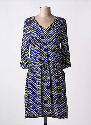 Rochie midi mâneci 3/4 mâneci 3/4 albastru MISMASH femeie
