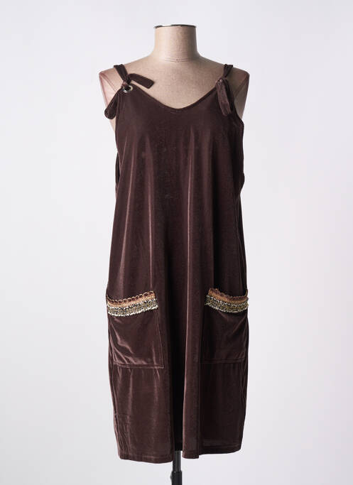 Rochie midi maro MISMASH femeie