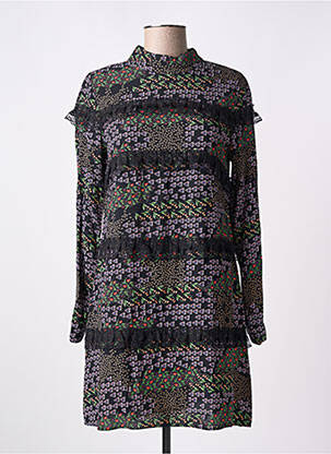Rochie scurtă croială fluidă mâneci lungi negru MOLLY BRACKEN femeie