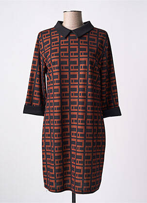 Rochie scurtă maro DREAM VALLEY femeie