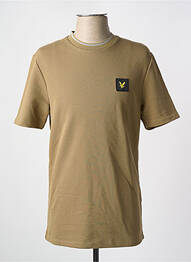 Tricou broderie mâneci scurte maro LYLE & SCOTT homme