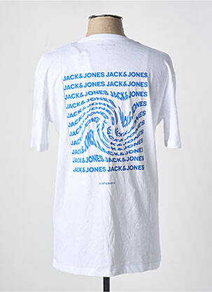 Tricou croială cambrată mâneci scurte alb JACK & JONES bărbat