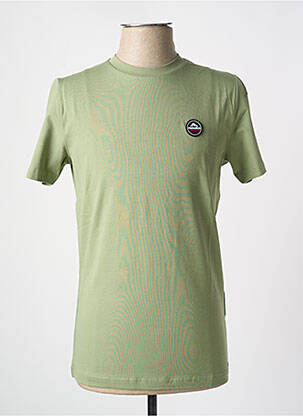 Tricou croială cambrată mâneci scurte verde HELVETICA bărbat