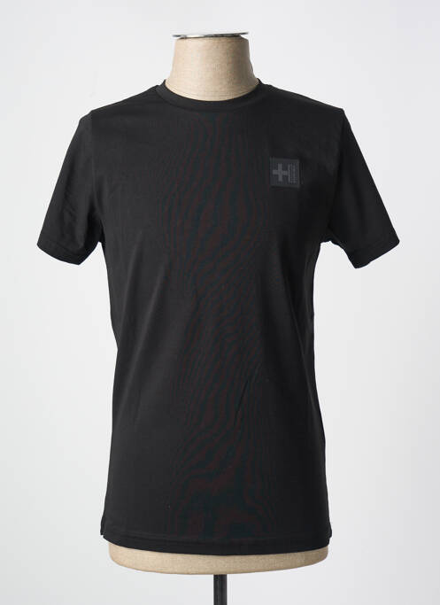 Tricou negru HELVETICA bărbat