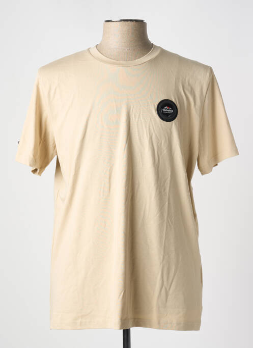 Tricou bej HELVETICA bărbat