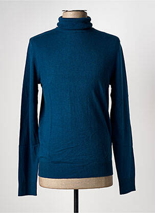 Pulover cu guler înalt albastru JACK & JONES bărbat