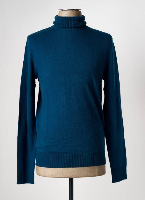 Pulover cu guler înalt albastru JACK & JONES bărbat