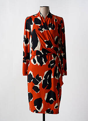 Rochie midi mâneci lungi mâneci lungi portocalie JOSEPH RIBKOFF femeie