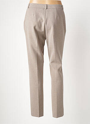 Pantalon drept talie cu cleme talie înaltă maro DEVERNOIS femeie