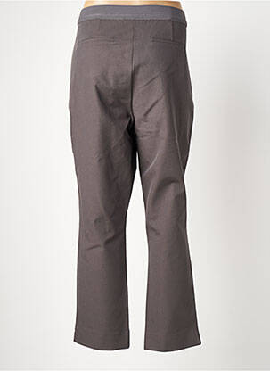 Pantalon 7/8 talie cu cleme mărime normală gri DEVERNOIS femeie