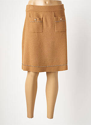 Fustă midi maro LEO & UGO femeie