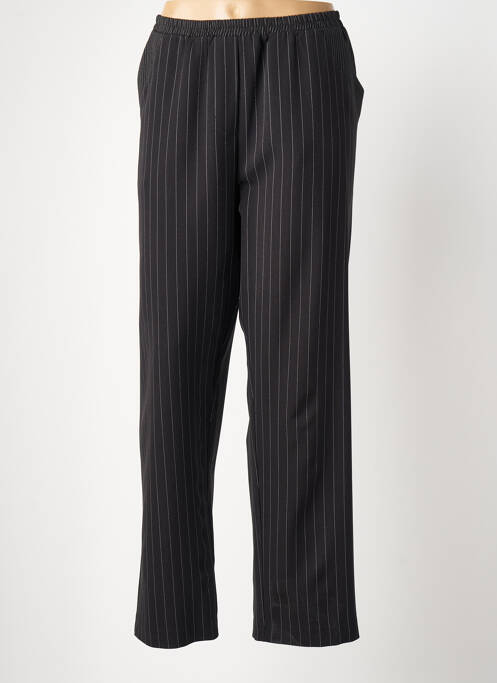 Pantalon drept talie elastică mărime normală negru FRANCK ANNA femme