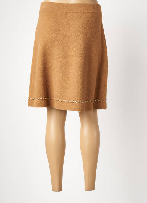 Fustă midi maro LEO & UGO femeie