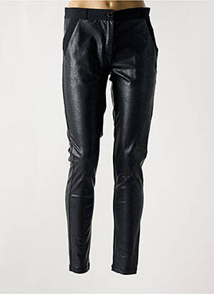 Pantalon slim țesătură acoperită mărime normală negru HBT femeie