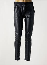 Pantalon slim țesătură acoperită mărime normală negru HBT femme