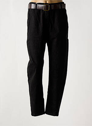 Pantalon slim talie elastică mărime normală negru PLEASE femeie