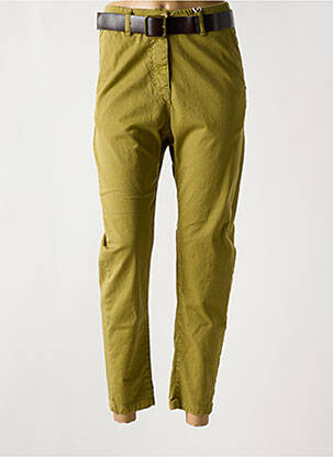 Pantalon slim talie elastică mărime normală verde PLEASE femeie