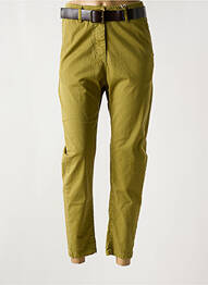 Pantalon slim talie elastică mărime normală verde PLEASE femeie