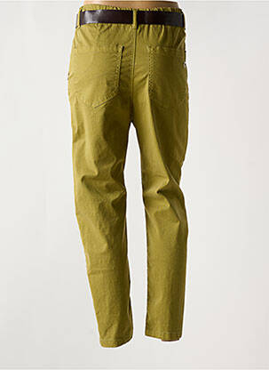Pantalon slim talie elastică mărime normală verde PLEASE femeie