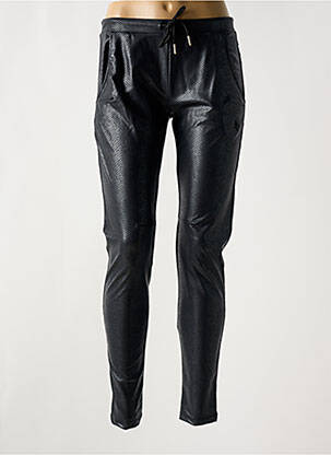 Pantalon slim talie elastică mărime normală negru HBT femeie