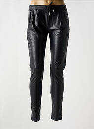 Pantalon slim talie elastică mărime normală negru HBT femme