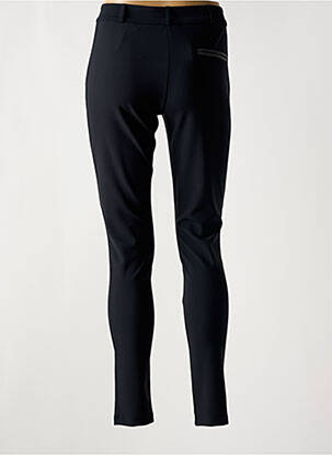 Pantalon slim țesătură poplin mărime normală negru HBT femeie